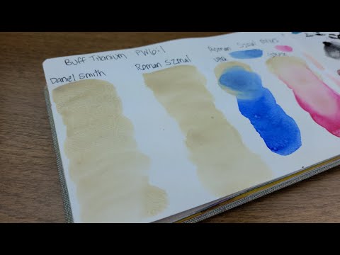 Watercolor Buff Titanium Comparison Daniel Smith and Roman Szmal