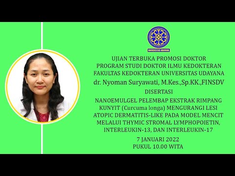 Sidang Terbuka Promosi Doktor Ilmu Kedokteran Universitas Udayana : Nyoman Suryawati