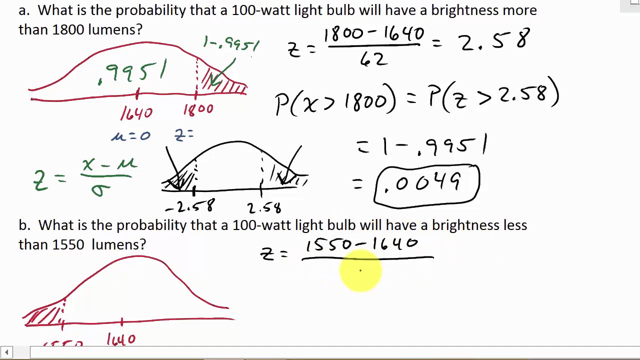 Normal Distribution Word Problems