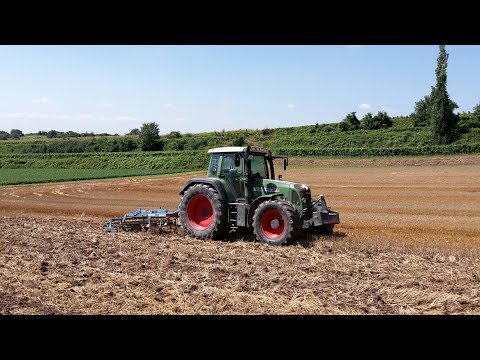 Stoppelsturz 2019 im Getreide | Fendt 718 Vario mit Lemken Smaragd 9