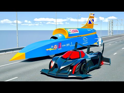 Devel Sixteen GTR-S vs SSC Bloodhound - Drag Race 24 KM Straight Road