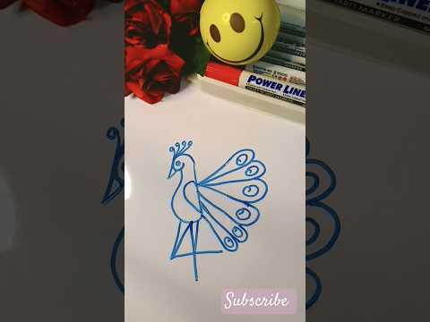 How to Draw PEACOCK 🦚 with "K"🙆//#drawinghacks #kidsartlearning #shorts #peacock
