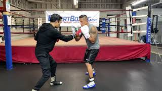 Boxing defense secrets - Half Step Footwork Drill (DAY 10, DRILL 3)