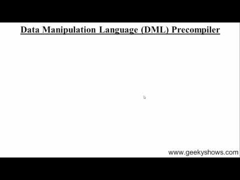 10 DML and DML Precompiler in Database Management System Hindi