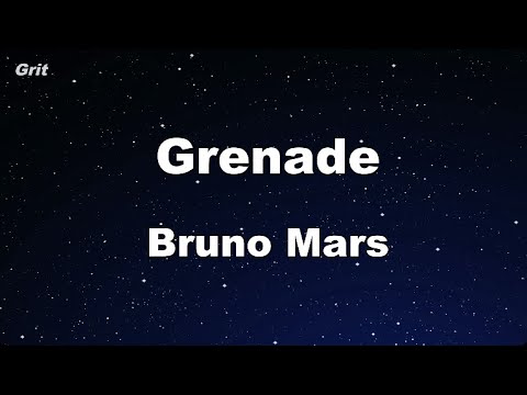 Karaoke♬ Grenade - Bruno Mars 【No Guide Melody】 Instrumental