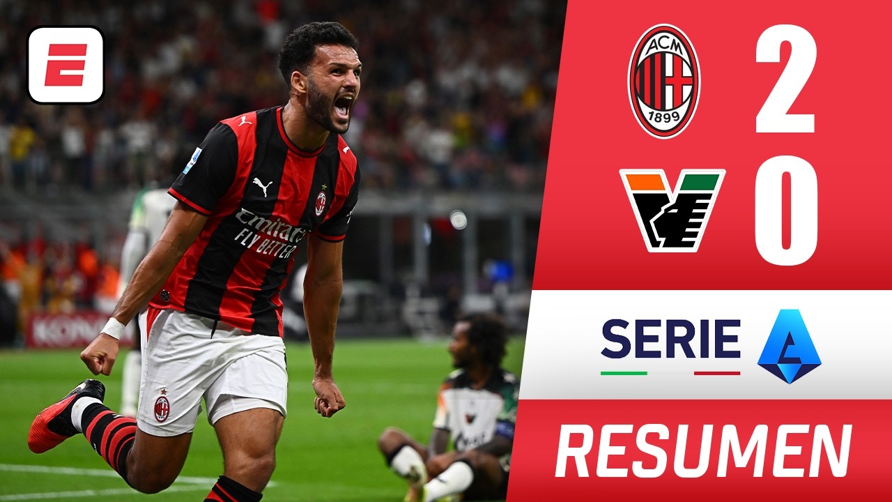 AC MILAN, con SANTI GIMENEZ MARGINADO, sufrió para ganarle 2-0 al VENEZIA con gol de RAMOS | Serie A