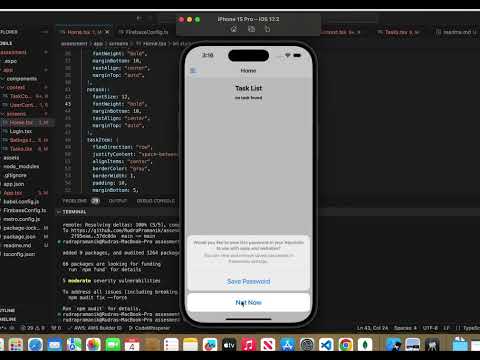 Task App Using React Native Firebase