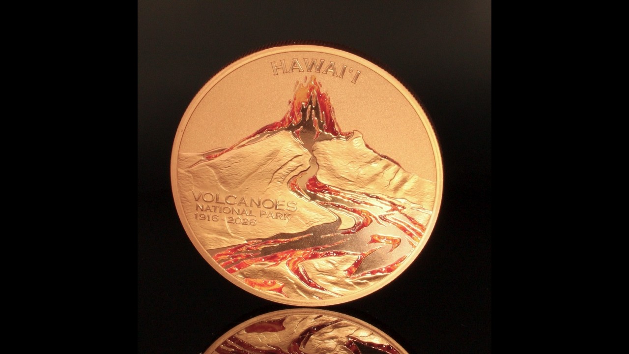 2026 Cameroon 5 oz. Copper $1 Hawaii Volcanoes National Park