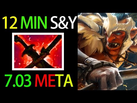 12 Min S&Y Carry Troll 7.03 META by MidOne Dota Top MMR Player