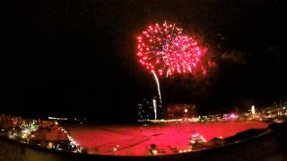 New Year's fireworks display in Luleå, Sweden.