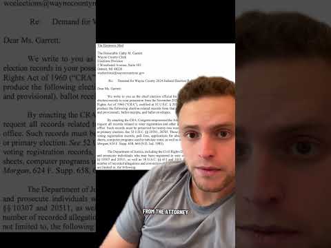 Major news: Trump demands all ballots from Detroit.