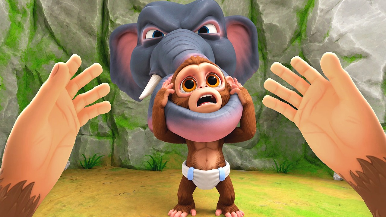 This Elephant CHOKES My Tiny Monkey Friend i VR