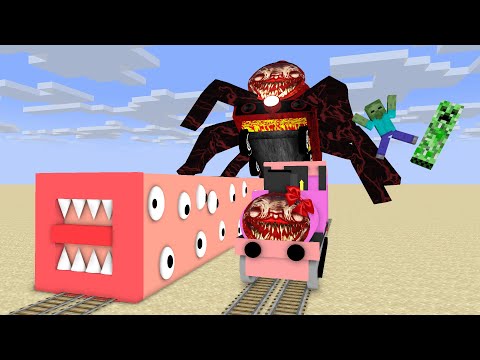 Monster School : THOMAS FAMILY & TRAIN EATER GIRL | CHOO CHOO CHARLES ATTACK - Minecraft Animation