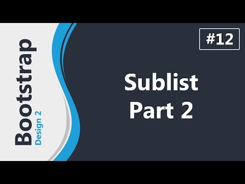 Twitter Bootstrap 3 Design 2 In Arabic #12 - Creating Sub List Section Part 2