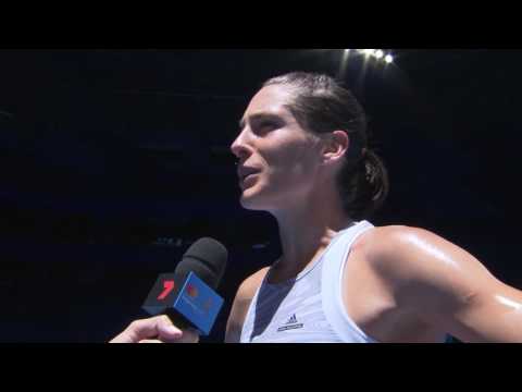 Andrea Petkovic on-court interview (RR) - MasterCard Hopman Cup 2017