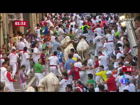 [HD 1080] San Fermín 2016 - Primer Encierro - Toros de Fuente Ymbro