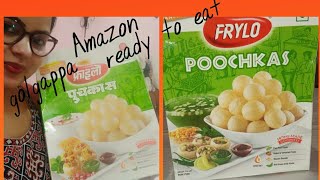 unboxing Amazon online ready to eat golgappa/ panipuri,gupchup/ Indian mom's ke sang