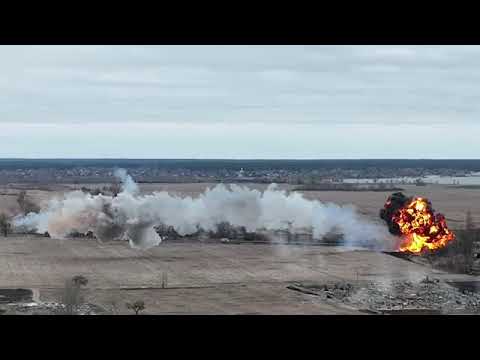 An hour ago,shot down a Russian combat helicopter.Aerospace Intelligence  operational video