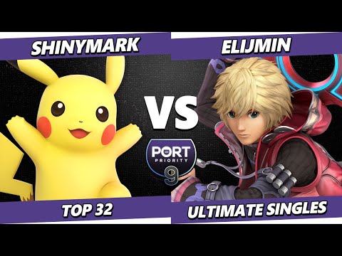 Port Priority 9 - ShinyMark (Pikachu) Vs. Elijmin (Shulk) Smash Ultimate - SSBU