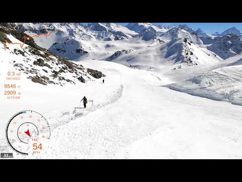 [4K] Skiing St-Luc, Bella-Tola Longest marked run? Near 8km Top to Bottom, Switzerland, GoPro HERO9