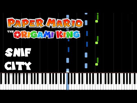 Snif City - Paper Mario: The Origami King (Piano Tutorial) [Synthesia]