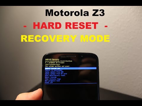 Motorola Z3 play  ::  Recovery MODE  & HARD RESET
