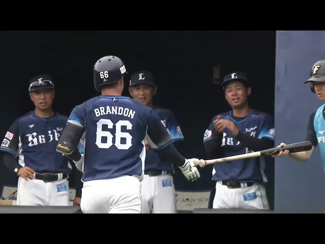 【ファーム】逆方向にも打てるんです!! ライオンズ・ブランドン 今シーズン第1号ホームラン!! 2024年6月13日 北海道日本ハムファイターズ 対 埼玉西武ライオンズ