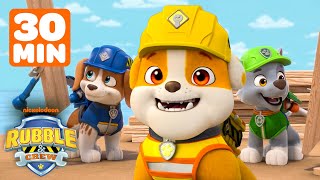 Rubble's BEST Rescues & BEST Friends! w/ Charger, Wheeler, Motor & Mix | 30 Minutes | Rubble & Crew