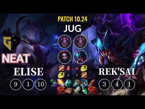 GEN Neat Elise vs Rek'Sai Jungle - KR Patch 10.24