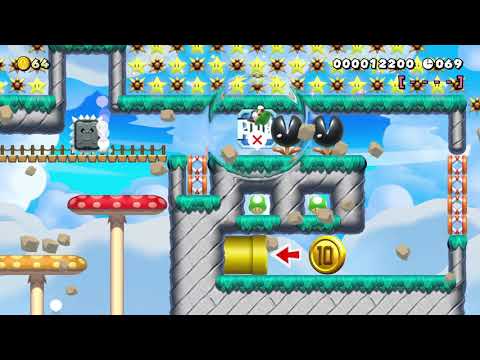 銀メダル獲得 ! ! 感謝のスピードラン　*˜SPEED RUN˜* by AY√じゅん½™ 🍄 Super Mario Maker 2 ✹Switch✹ #auq