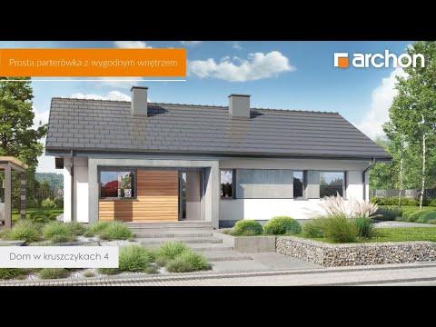 Dom w kruszczykach 4 – Prosta parterówka z wygodnym wnętrzem I ARCHON+ Projekty Domów
