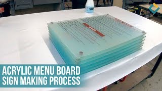 The Process of Making Acrylic Menu Boards with Standoffs