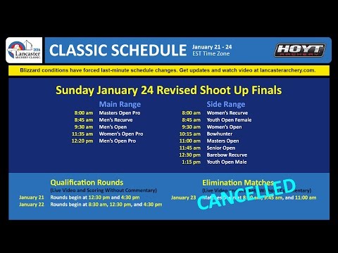 2016 Lancaster Archery Classic: LIVE January 24 Shoot Up Finals