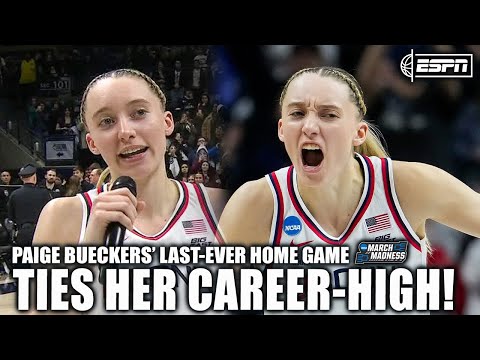 Paige Bueckers ties her CAREER-HIGH with 34 PTS in her LAST-EVER UCONN HOME GAME 🙌 | ESPN CBB