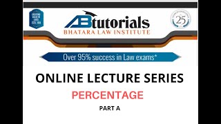 Quantitative Aptitude Lecture - PERCENTAGE