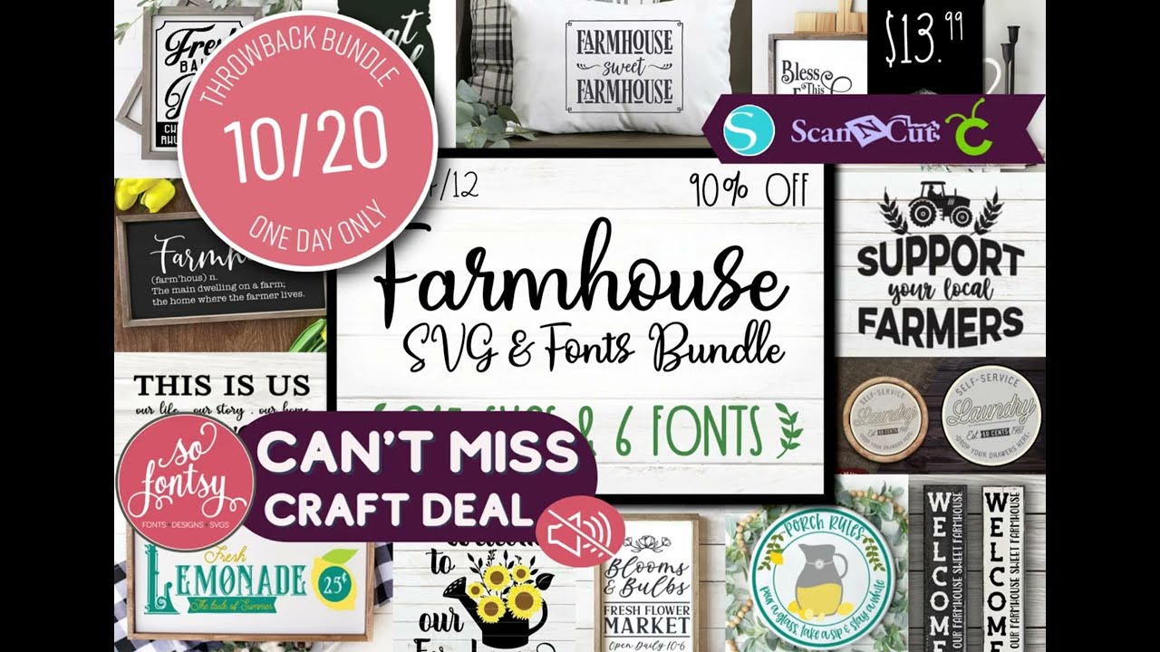 Best of Farmhouse SVG & Fonts Bundle from So Fontsy | October 2022