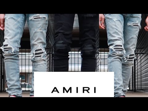 Mike Amiri Blue Thrasher & All black destroyer denim Review + Try on