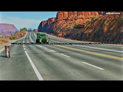 Cars vs Chained Bollards - BeamNG Drive || Beamng Cars Crashes || Cars
