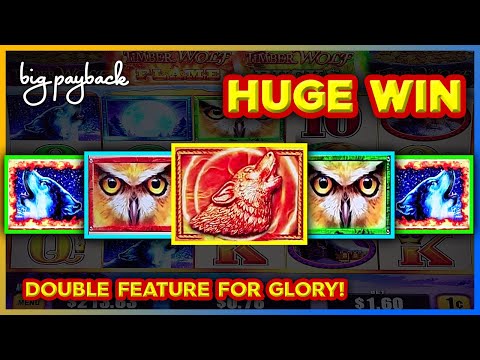 HUGE WIN on Timber Wolf Mega Power Slots!