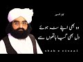 Wo Bhi Apne Na Howe Dil Bhi Gya Hathon Se Peer Naseer U Din Nseer Poetry 2Line Sad Urdu Poetry