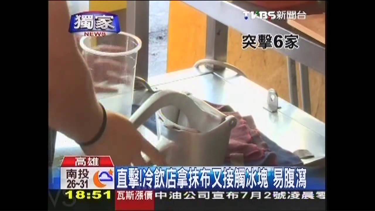 〈獨家〉直擊!冷飲店拿抹布又接觸冰塊 易腹瀉