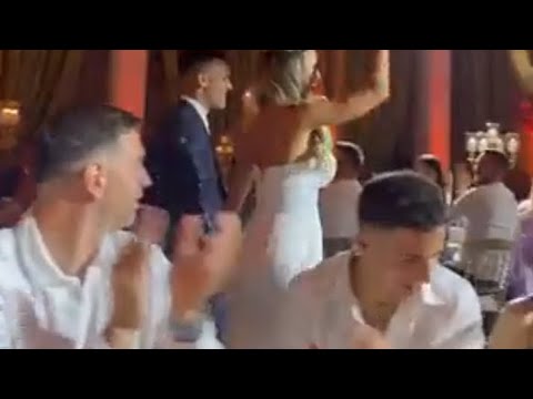Dibu Martinez and Enzo Fernandez at Lautaro Martinez's wedding
