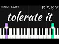 Taylor Swift - tolerate it | EASY Piano Tutorial