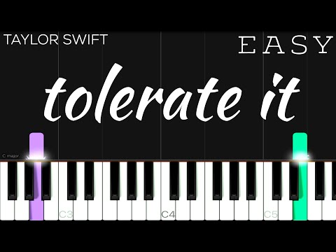Taylor Swift - tolerate it | EASY Piano Tutorial