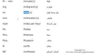 تعلم قواعد اللغة الانجليزية الدرس 32 المختصرات الانجليزية الجزء الثاني
