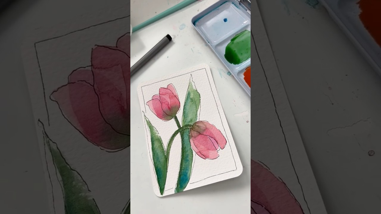 Watercolor Tulip