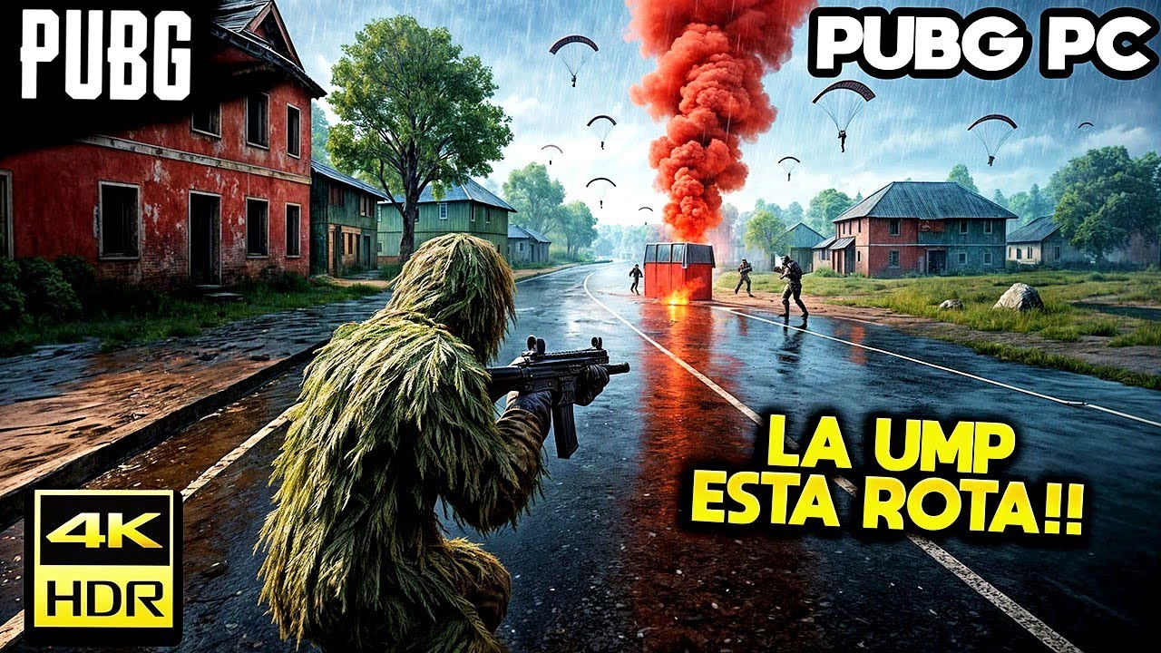 PUBG PC con LLUVIA INTENSA y la UMP esta MAS ROTA que tu FE en el AMOR 😘🚬