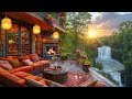 Gentle Spring Atmosphere with Cozy Porch Ambience 🌺 Relaxing Jazz Instrumental Music for Study, Work