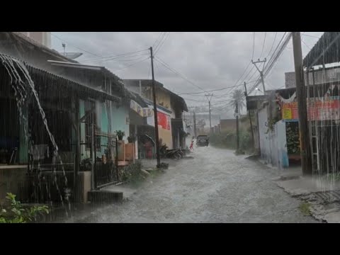 Walking Through Heavy Rain | Relaxing Rain Sounds for Deep Sleep 🌧️