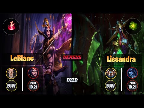 MagiFelix LEBLANC (Mid) [Electrocute] VS LISSANDRA - Challenger EUW Patch 10.21